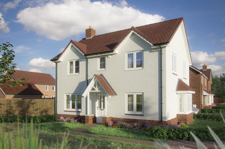 Home 7 The Leverton Meadow View New Homes For Sale in Crowborough Linden Homes